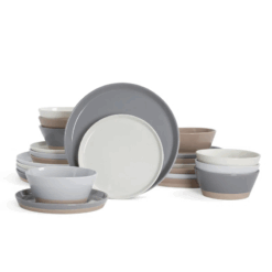 24-Piece Stoneware Dinnerware Set – Elegant & Durable Dish Set for 8, Perfect for Any Occasion