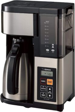 Zojirushi 10-Cup Coffee Maker – Stainless Steel Thermal Carafe, Programmable Timer, Black