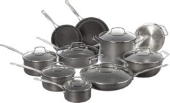17-Piece Chef's Classic Nonstick Hard Anodized Cookware Set – Durable & Stylish for Effortless Cooking