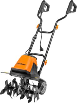 LawnMaster 16" Electric Tiller – 10-Amp Powerful Garden Cultivator, Easy Lawn Prep (Green)