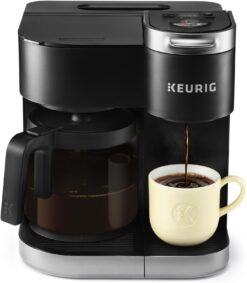 Keurig K-Duo Single Serve & Carafe Coffee Maker – K-Cup Pod Compatible, Multiple Brew Sizes, 60oz Removable Reservoir, Programmable Auto Brew (Gen 1), Black