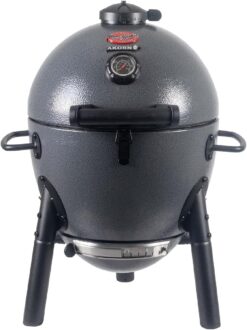 Char-Griller AKORN Jr. – Portable Kamado Grill & Smoker w/ Cast Iron Grates!