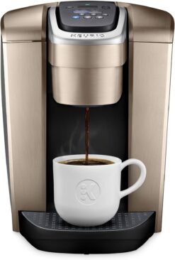 Keurig K-Elite Single Serve K-Cup Coffee Maker – Strength & Temperature Control, Iced Coffee Ready, 8–12oz Brew Size, Programmable
