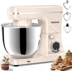10-Speed Stand Mixer – 6QT Bowl, 8-in-1 Splash Guard, Tilt-Head, Dishwasher-Safe Accessories – Black
