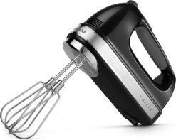 KitchenAid 9-Speed Digital Hand Mixer – Turbo Beater II, Pro Whisk & Dough Hooks, Onyx Black