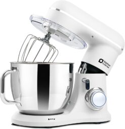 Kitchen in the Box 7QT 900W Stand Mixer – 10 Speeds, Tilt-Head, Dough Hook, Whisk & Beater – Frost White