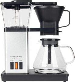SimplyGoodCoffee 8-Cup Drip Coffee Maker – Stainless Steel, Easy One-Touch Brewing