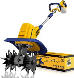 Cordless Tiller Cultivator – Compatible with Dewalt 20V Battery (Tool Only), 360RPM, 9” Width & 7” Depth