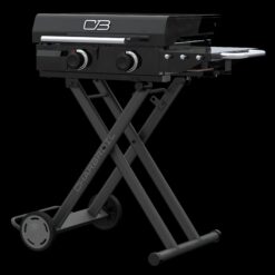 Charbroil Performance Series 22" Folding Cart 2-Burner Portable Gas Griddle – Black Outdoor Griddle with Cart