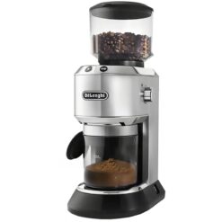 De'Longhi Dedica Conical Burr Grinder – Silver Coffee Grinder with Portafilter Attachment        4o