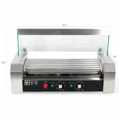 750W Electric Hot Dog Roller Grill – Stainless Steel 12-Hot Dog Warmer for Commercial & Household Use