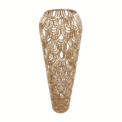 Gathel Aluminum Art Deco Vase – Arched Geometric Design for Elegant Home Décor