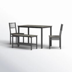 Kennett 4-Person Dining Set – Sleek Table with Four-Leg Design