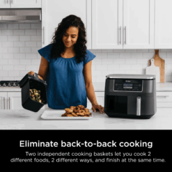 Ninja Foodi 6-in-1 8-Quart Air Fryer – Dual Basket with DualZone Technology for Effortless Cooking