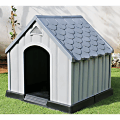 Ram Quality Products Large Waterproof Dog Kennel – Outdoor Shelter with Slanted Roof for All Dog Sizes