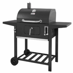 Royal Gourmet 24'' Barrel Charcoal Grill – Durable Outdoor BBQ with Side Shelves