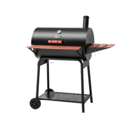 Royal Gourmet 30'' Barrel Charcoal Grill – Premium Smoker with Convenient Side Table for Outdoor BBQs