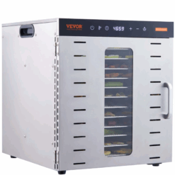 1000W Food Dehydrator Machine – Stainless Steel 10-Tray Electric Dryer with Digital Timer & Temp Control for Jerky, Herbs & More