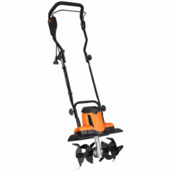 10 Amp Electric Tiller – 14'' Wide, 3.94'' Deep Corded Rototiller with Steel Mn Tines for Garden & Lawn Soil Digging