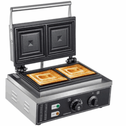 1500W Double-Head Sandwich Maker – Non-Stick Stainless Steel Panini Press for Quick & Easy Grilling